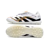 Adidas Predator 25 Elite Tongue White Black and Gold Turf TF Football Boot