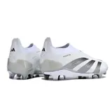 Adidas Predator 30 Elite Laceless White and Gray Firm Ground FG Football Boot