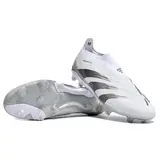 Adidas Predator 30 Elite Laceless White and Gray Firm Ground FG Football Boot