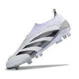 Adidas Predator 30 Elite Laceless White and Gray Firm Ground FG Football Boot