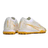 Nike Zoom Mercurial Vapor 15 Elite White and Gold Turf TF Football Boot
