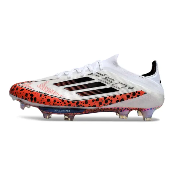 Adidas F50+ Elite White and Orange Firm Ground FG Football Boot
