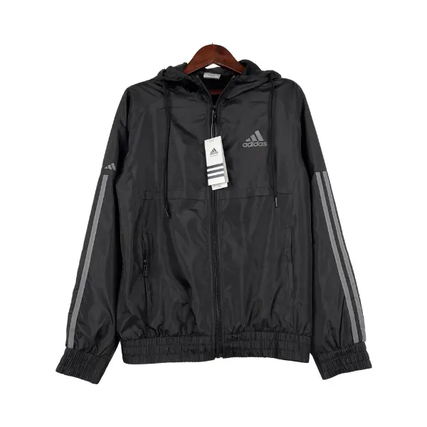 Adidas Black Windbreaker Jacket