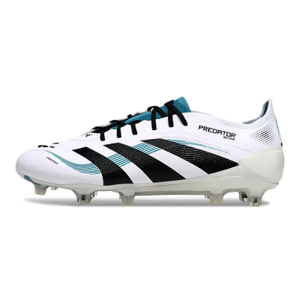Adidas Predator 25 Elite White and Blue Firm Ground FG Football Boot