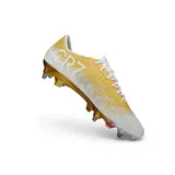 Nike Air Zoom Mercurial Superfly 11 Elite White and Golden CR7 Mixed Studs SG Football Boot