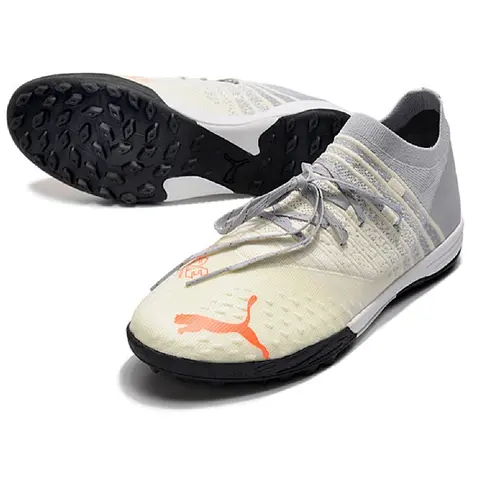 Puma Future Z 1.3 White and Grey Turf TF Football Boot