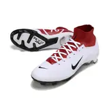 Nike Zoom Mercurial Superfly 9 Elite White and Red Firm Ground FG Kids Football Boot
