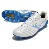 Mizuno Morelia Neo IV Pro White and Blue Firm Ground FG Football Boot