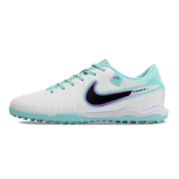 Nike Tiempo 10 Legend Academy White and Blue Turf TF Football Boot