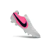 Nike Tiempo Ligera Pro White, Blue and Pink Firm Ground FG Football Boot