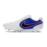 Nike Tiempo Ligera Pro White, Blue and Pink Firm Ground FG Football Boot