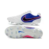 Nike Tiempo Ligera Pro White, Blue and Pink Firm Ground FG Football Boot