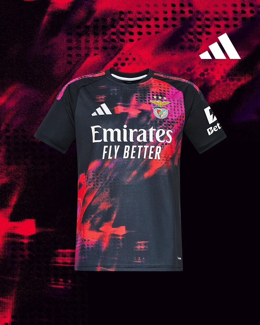 Benfica 2026/27: black and red look to the Campus’s future — View of the kit.