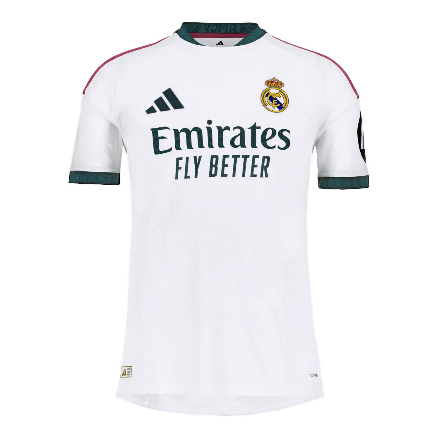 Real Madrid 2026/27: white, dark green and pink — Kit details.
