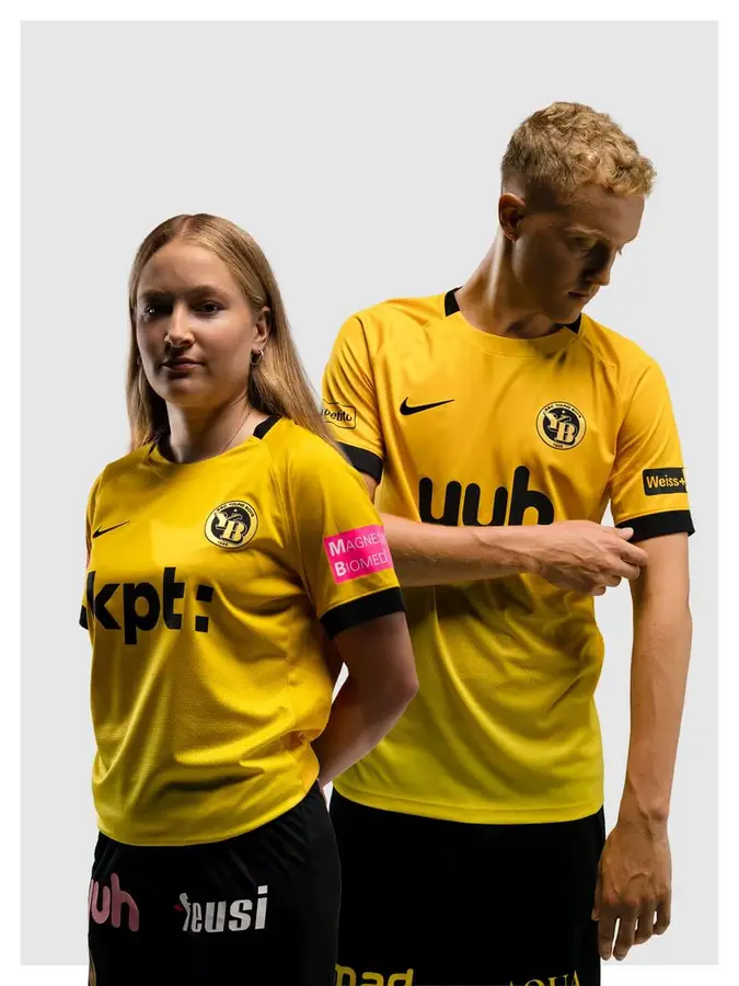 Young Boys 2026/27: from yellow to grey with Nike · presentation photographs