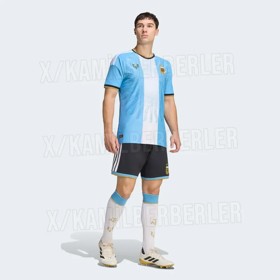 Argentina and Messi: sky blue, white and gold details · 3